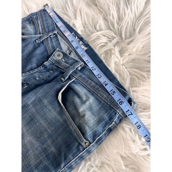 Hudson Men Denim Distressed Clifton Bootcut Jeans Pockets Dark Wash Blue Size 34 - Picture 9 of 15